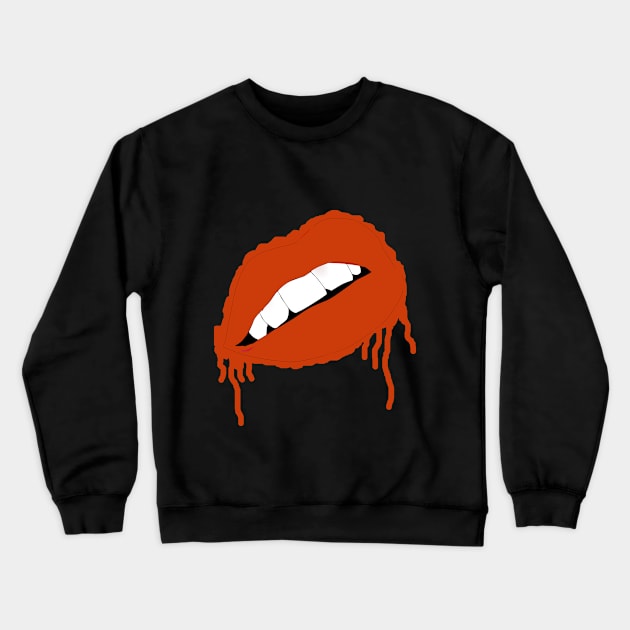 Hot Lip Crewneck Sweatshirt by Shreedigital 